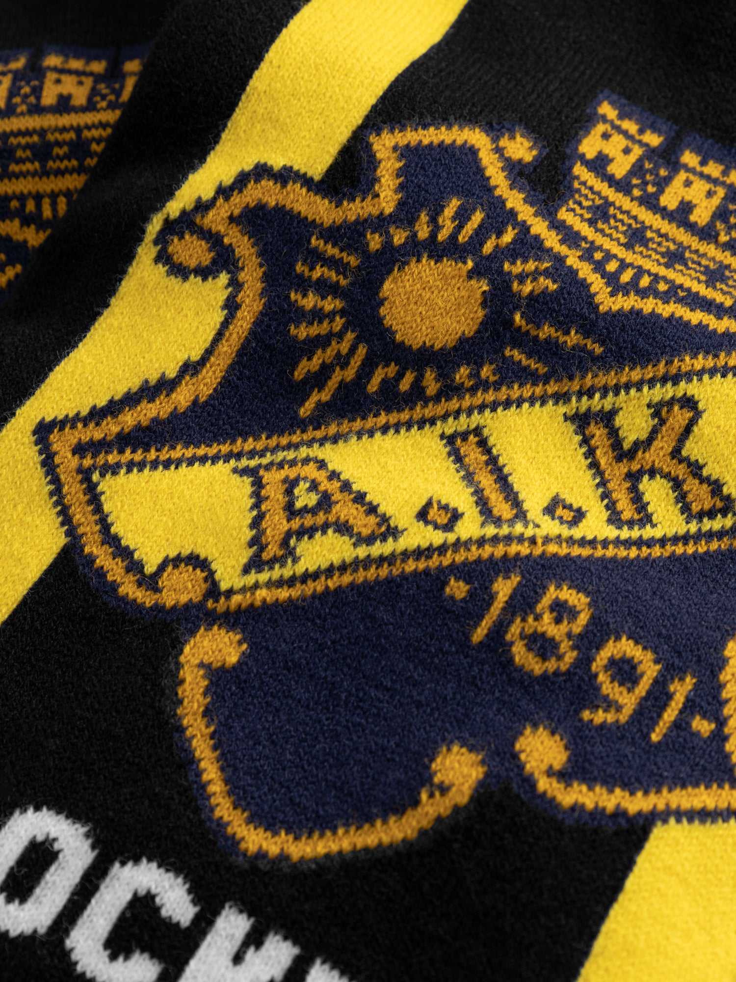 Halsduk svart gul vit Allmänna Idrottsklubben