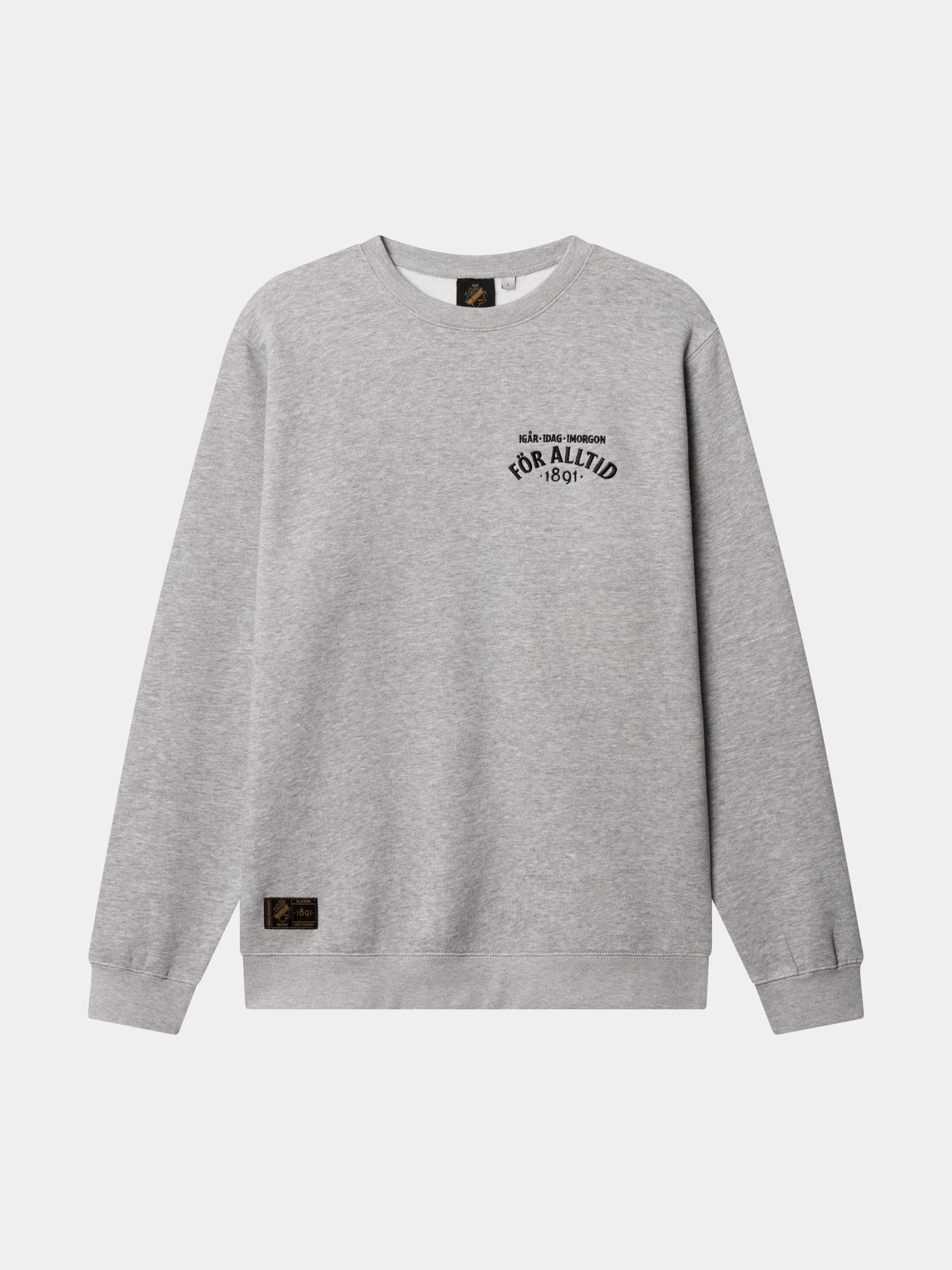 Sweatshirt gråmelerad Igår Idag