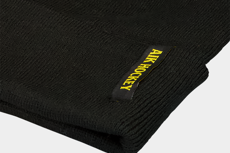 Stickad mössa AIK Hockey label