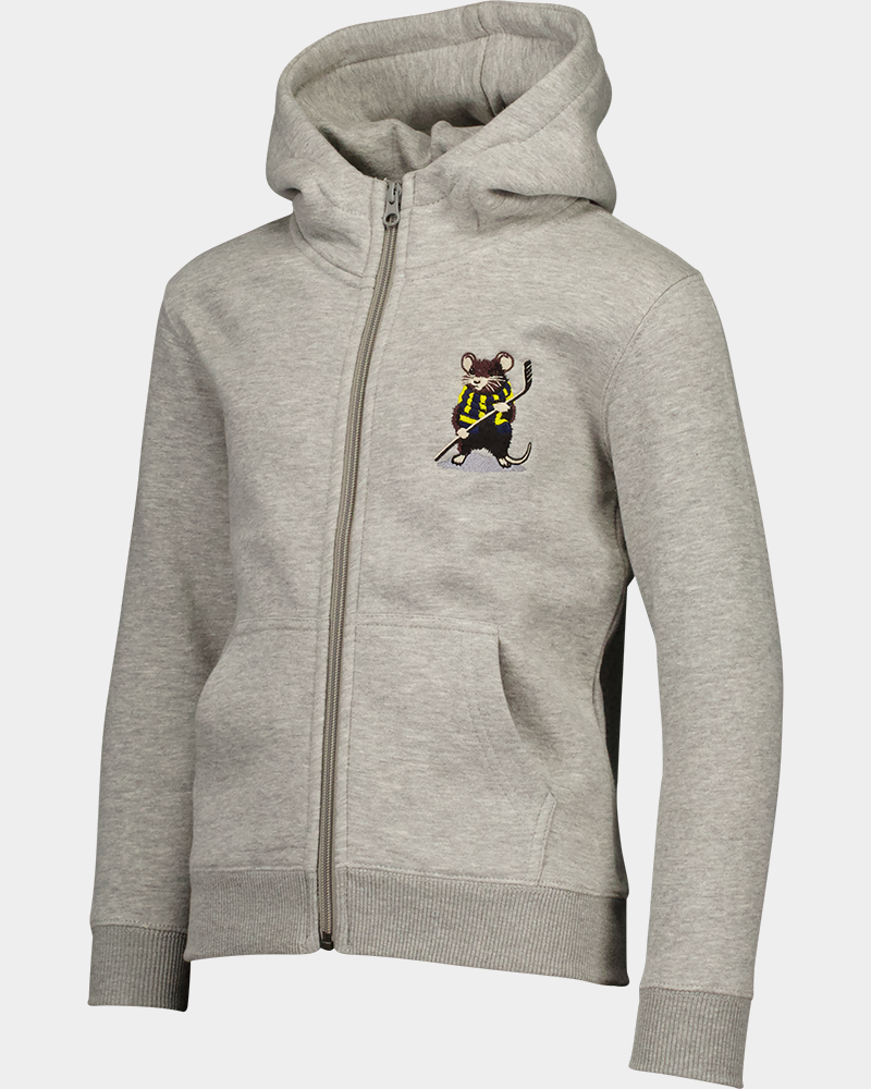 Zip hood barn Gnagare grå