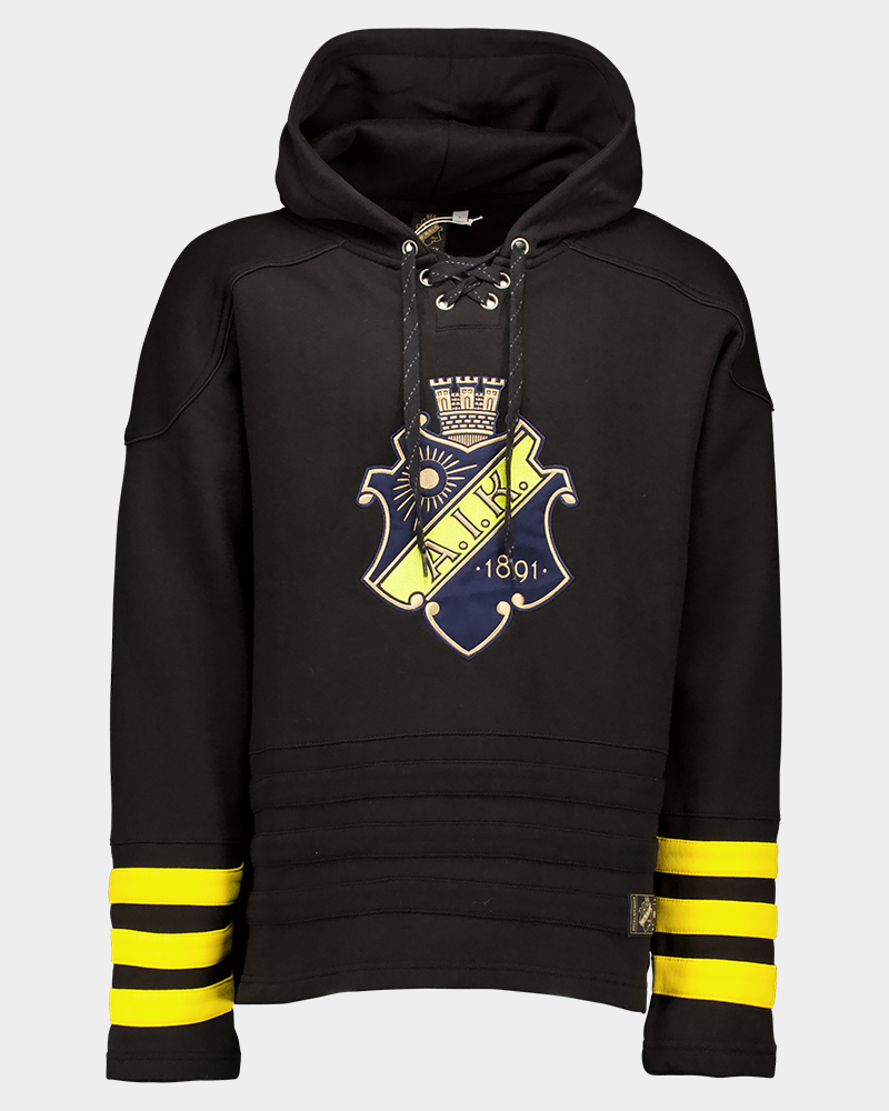 Hockey hoodie stripes barn