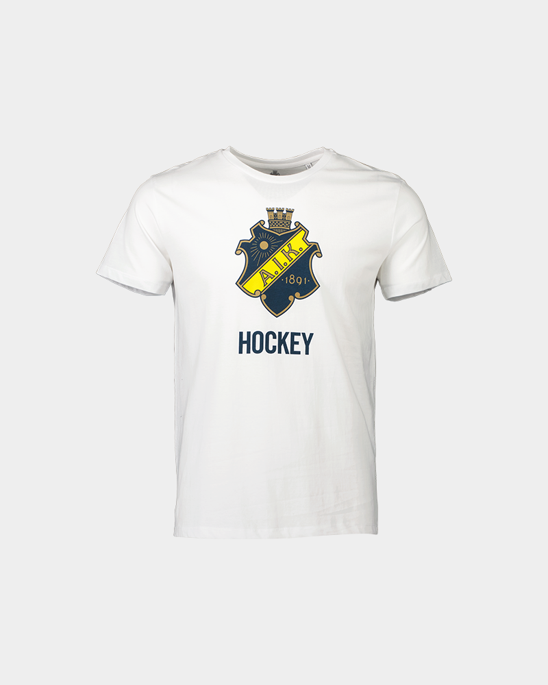 vit t-shirt med AIK hockey tryck
