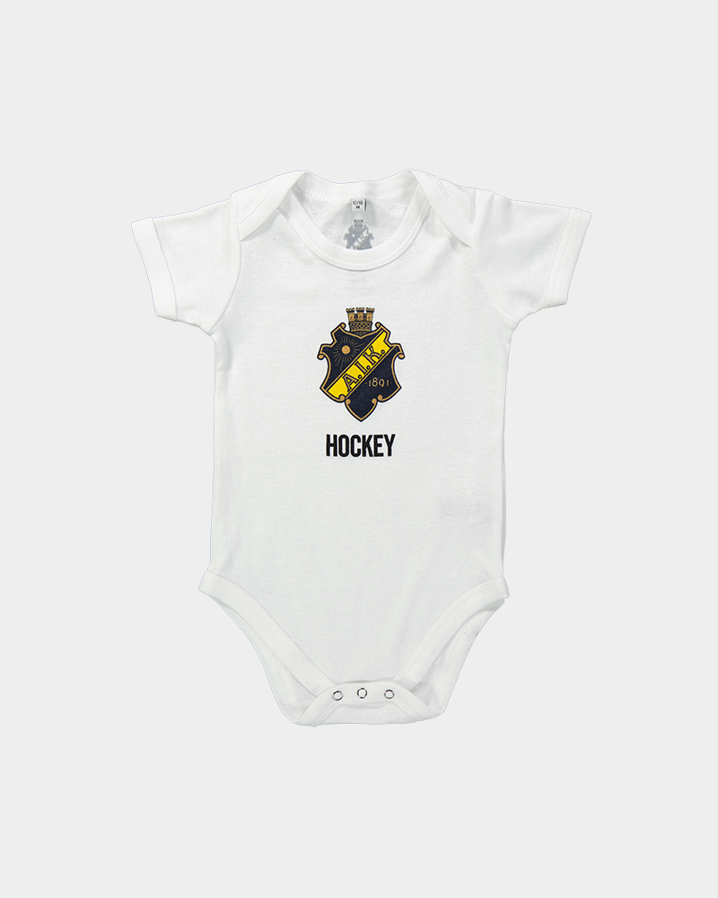 vit baby body med aik hockey tryck